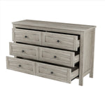 3-Pieces Bedroom Set Queen Size Farmhouse Platform Bed with Storage Headboard and Charging Station