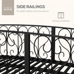 Outsunny 7' Metal Arch Garden Bridge with Safety Siderails