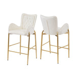 Fabric Counter Height Bar Stools (Set of 2)