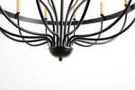 15-Light Industrial Iron Candle Chandelier Modern Farmhouse Pendant Light