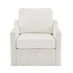 Swivel Arm Chair With USB Type-C Charging And Book Pocket