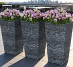 Taper Planters Set of 3 with Drainage Holes for Indoor and Outdoor Use