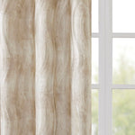 Printed Jacquard Grommet Top Total Blackout Curtain Panel