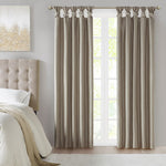 Twist Tab Total Blackout Window Curtain Panel Pewter 50x95