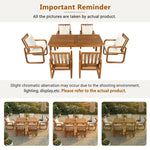 7 Pieces Patio Dining Set Outdoor Dining Table and Chairs