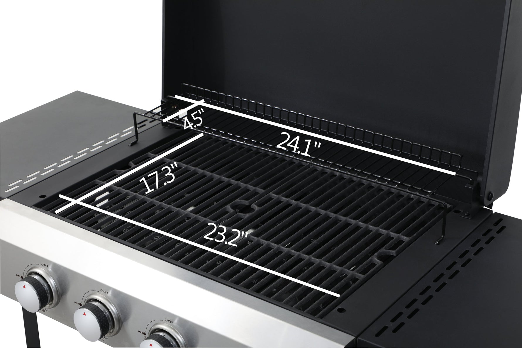 4-Burner Propane Gas BBQ Grill with Stainless Steel Plancha