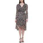 Tommy Hilfiger Women's Chiffon Metallic Midi Dress