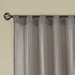Solid Crushed Curtain Panel Pair (2 Pcs) - Grey