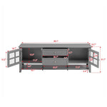 TV Stand With Dual Drawers and Hidden Storage