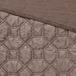 3 Piece Velvet Quilt Set Taupe Full/Queen