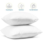 Nestl Throw Pillow Inserts Set of 2 - White, Size: 20 x 20