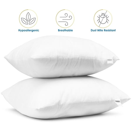 Nestl Throw Pillow Inserts Set of 2 - White, Size: 20 x 20