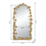 Full Length Arched Wall Mirror With Gold Leaf Accents
