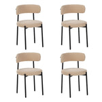 Medieval - Curved Back Kitchen Dining Chairs (Set of 4) - Beige
