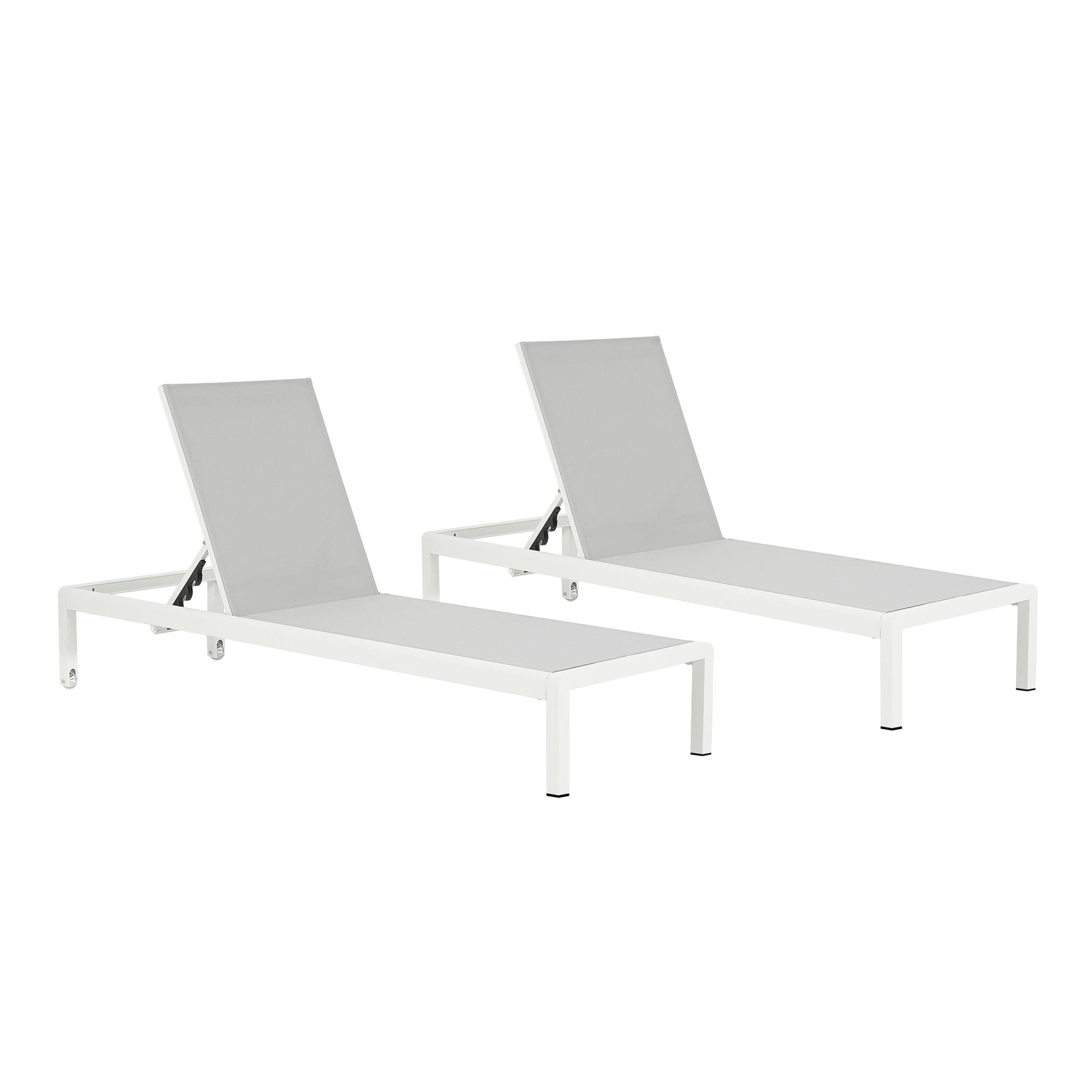 Outdoor Patio Chaise Lounge with 5 Reclining Positions