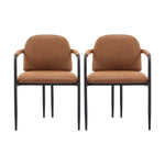 Modern Dining Chair Set With Durable Iron Frame And Comfortable Fabric Upholstery