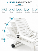 HDPE Chaise Lounge Chair Outdoor