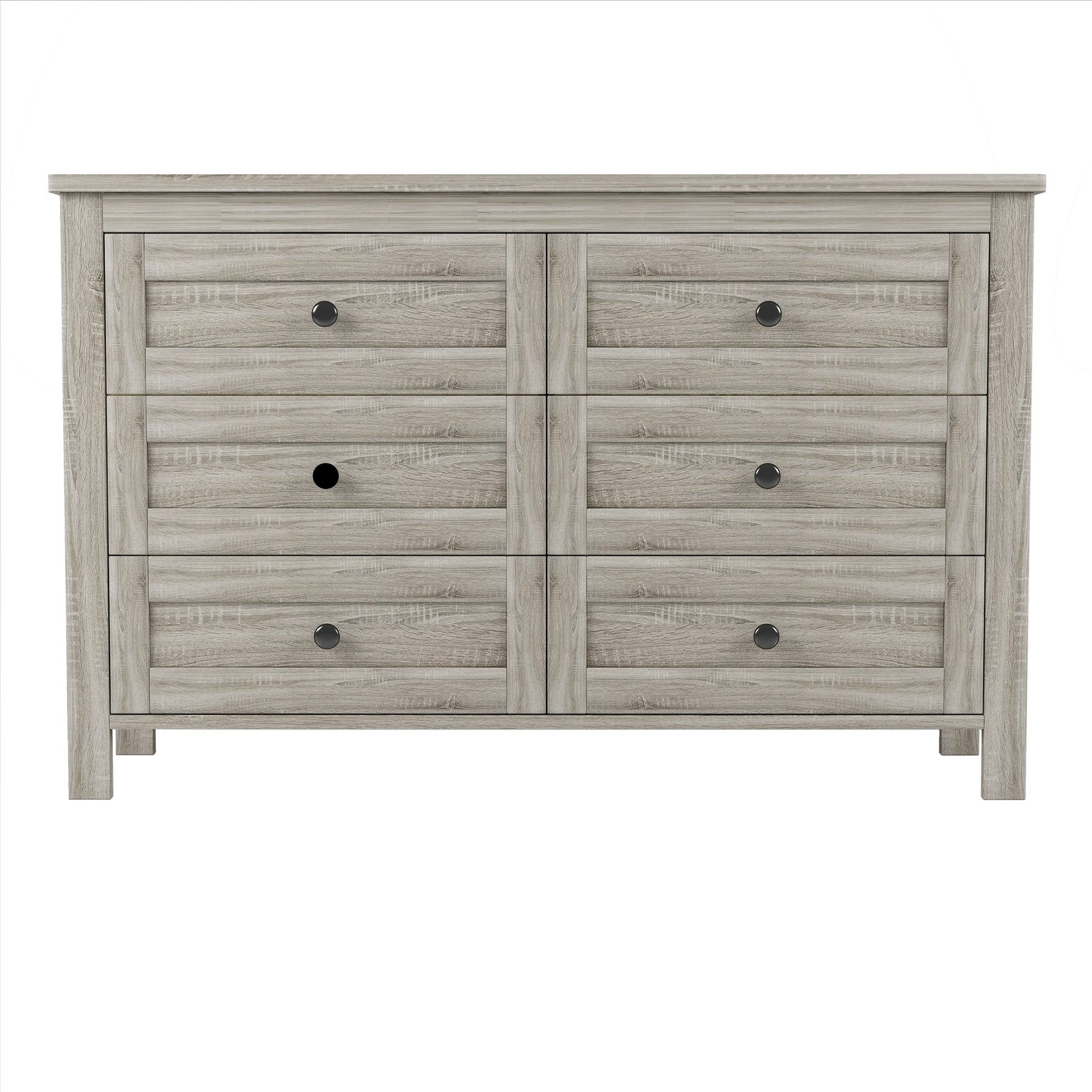 3-Pieces Bedroom Set Queen Size Farmhouse Platform Bed with Storage Headboard and Charging Station