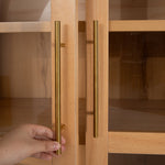 K&K 71' Tall Arched Kitchen Pantry Cabinet with Adjustable Shelves
