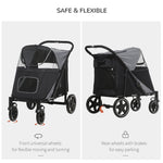 PawHut Foldable Doggy Stroller for Medium Large Dogs and Cats