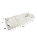 Sofa Set of 2 Chenille Couch, 2+3 Seater Sofa Set Deep Seat Sofa
