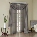 Solid Crushed Curtain Panel Pair (2 Pcs) - Grey