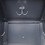 9 Door Lockers With Lock For Storage In Office, School, Gym, And Bedroom - Gray
