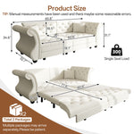 Oversized Chesterfield Pull Out Sofa Bed with Flower Tufting