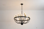 18-Light Industrial Iron Candle Chandelier