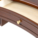 Dauphin Gold Accent 5-Drawer Wood Executive Desk Dark Walnut Ash Wood & Veneer