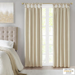 Twist Tab Total Blackout Window Curtain Panel Champagne 50x84