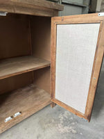 Rustic Natural Aged Brown Solid Wood Transitional Storage Cabinet – 31.89'