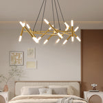 41' Golden Modern Chandelier Light Fixture with Branch Design