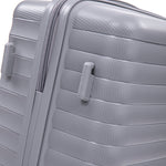 4-Piece PP Spinner Wheel Luggage Set with Cosmetic Case, Light Gray