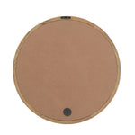 Circle Wall Mirror With Wooden Frame for Living Room