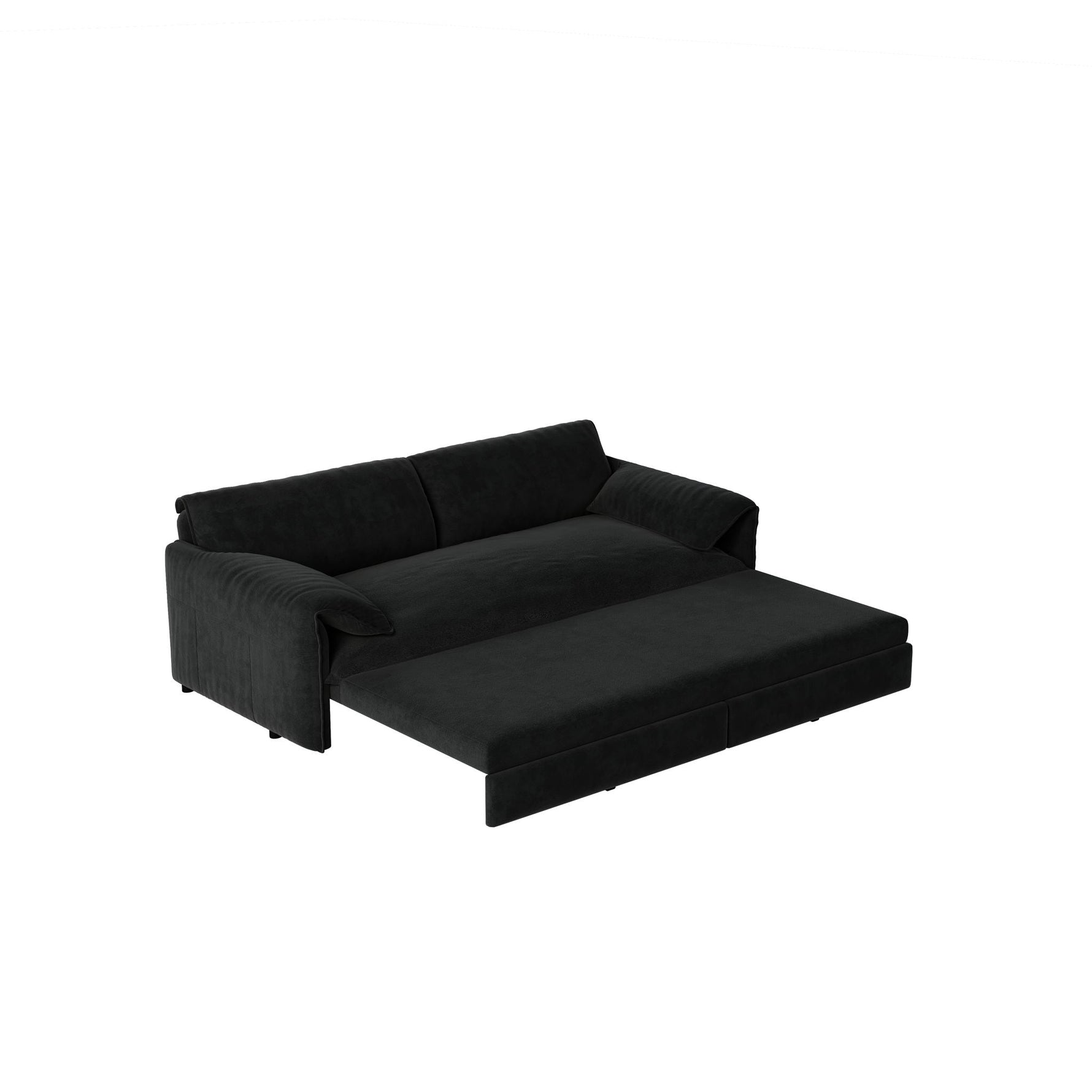 Pull Out 3-in-1 Convertible Sleeper Sofa With Side Storage