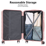 Set 3PCs 20'/24'/28' ABS Spinner Wheel Luggage - Pink