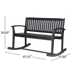Baxter Rocking Loveseat - Dark Gray