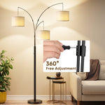 Three-Color Temperature & Dimmable Three-Head Floor Lamp