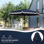 Outsunny 9ft Patio Umbrella with Push Button Tilt and Crank