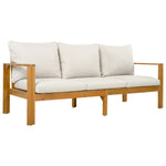 Outdoor 4pcs Acacia Sectional Patio Sofa Set