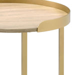 Mithea End Table - Oak / Gold
