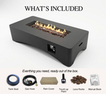 56" Propane Fire Pit Table, Rectangular Outdoor Gas Fire Pit