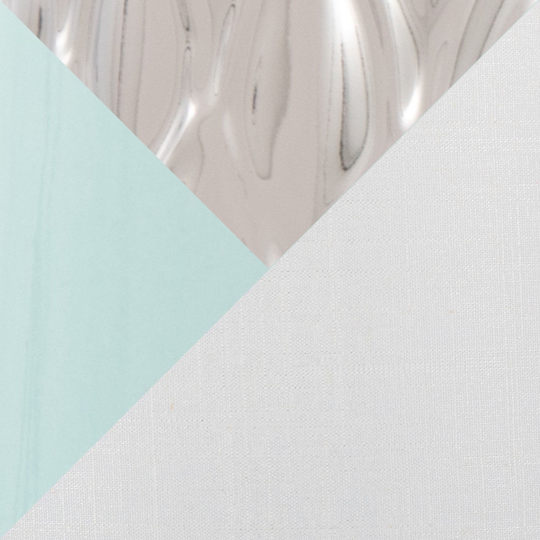 Penelope 22" Contemporary Ceramic Table Lamp with Tiffany Blue & Silver Body