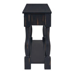 TREXM 63" Long Console Table with Drawers and Shelf