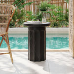 Outdoor Lightweight Concrete Marble Effect Side Table