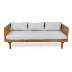 Claremont 3 Seater Daybed Teak Acacia Wood Water Resistant Cushions