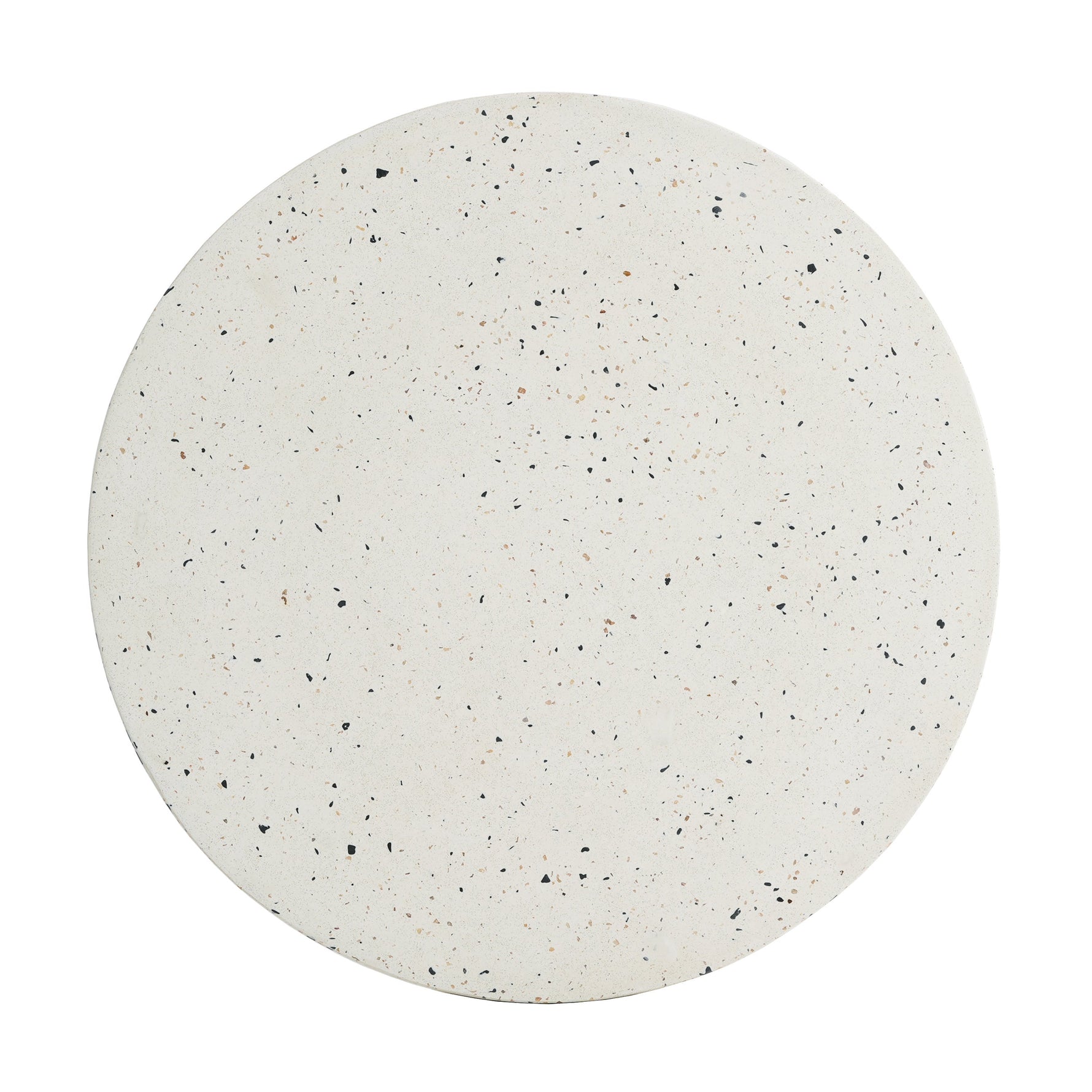 Outdoor 24" H MGO Terrazzo Side Table, White