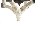 4 Light Chandelier with Adjustable Chain in Cream Finish