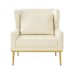Elegant Curved Armrest Accent Armchair